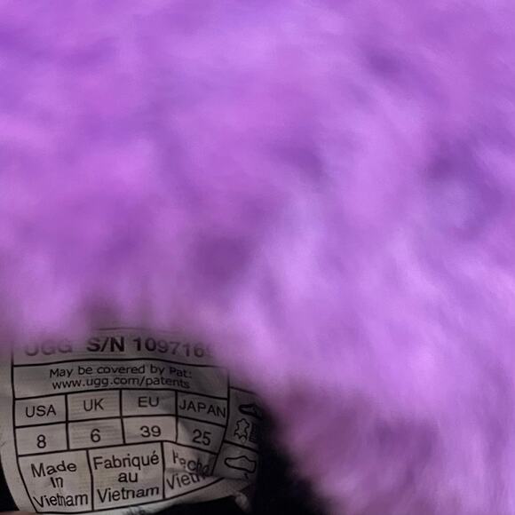 UGG Fluff Yeah Slide Black Rainbow Sheepskin Platform Sandals Women’s 8 Y2K - Picture 5 of 6